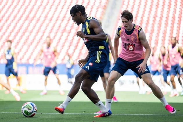 260609 Anthony Elanga of the Swedish national football team at a training session during day 2 of the FIFA World Cup 2026 on June 9, 2026 in Dallas Photo Petter Arvidson BILDBYRAN kod PA PA1225 fotboll football soccer fotball vm fotbolls vm fotball vm fotbolls vm 2026 fifa world cup 2026 träning practice training sverige sweden sverige a day 2 bbeng  Copyright: PETTERxARVIDSON BB260609PA052