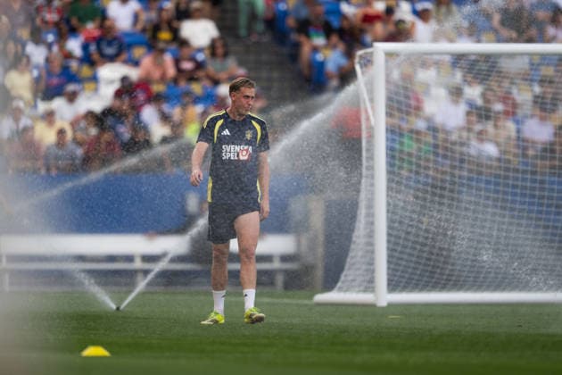 260609 Herman Johansson of the Swedish national football team at a training session during day 2 of the FIFA World Cup 2026 on June 9, 2026 in Dallas Photo Petter Arvidson BILDBYRAN kod PA PA1225 fotboll football soccer fotball vm fotbolls vm fotball vm fotbolls vm 2026 fifa world cup 2026 träning practice training sverige sweden sverige a day 2 bbeng  Copyright: PETTERxARVIDSON BB260609PA061