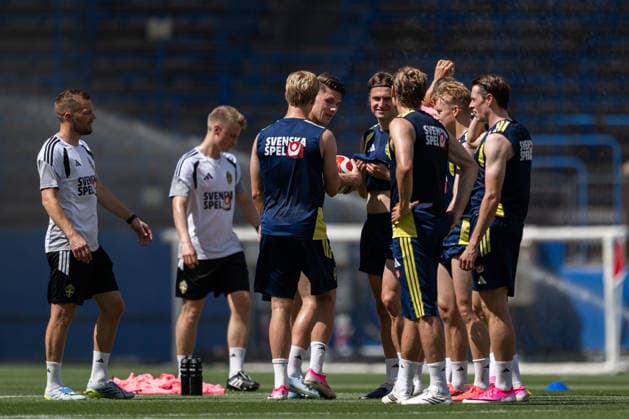 260609 Players of the Swedish national football team at a training session during day 2 of the FIFA World Cup 2026 on June 9, 2026 in Dallas Photo Petter Arvidson BILDBYRAN kod PA PA1225 fotboll football soccer fotball vm fotbolls vm fotball vm fotbolls vm 2026 fifa world cup 2026 träning practice training sverige sweden sverige a day 2 bbeng  Copyright: PETTERxARVIDSON BB260609PA062