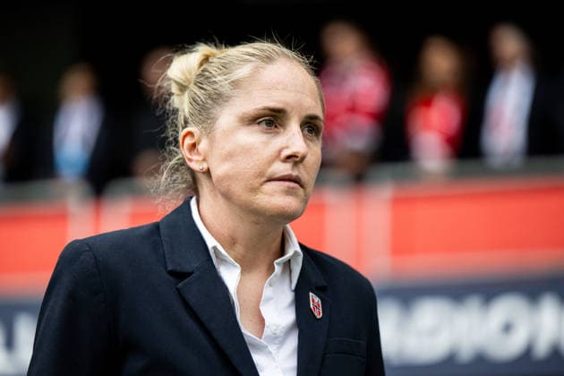 260609 Head coach Gemma Grainger of Norway during the FIFA Women s World Cup Qualifier football match between Norway and Austria on June 9, 2026 in Oslo Photo Marius Simensen BILDBYRAN COP 238 MM0070 bbeng fotball soccer football fotboll fifa world cup qualifiers vm kvalifisering kvinner vm kvalik landskamp dam norge norway austria osterrike  Copyright: MARIUSxSIMENSEN BB260609BB431