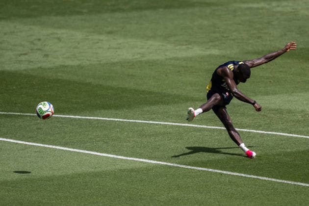 260609 Ken Sema of the Swedish national football team at a training session during day 2 of the FIFA World Cup 2026 on June 9, 2026 in Dallas Photo Petter Arvidson BILDBYRAN kod PA PA1225 fotboll football soccer fotball vm fotbolls vm fotball vm fotbolls vm 2026 fifa world cup 2026 träning practice training sverige sweden sverige a day 2 bbeng  Copyright: PETTERxARVIDSON BB260609PA070