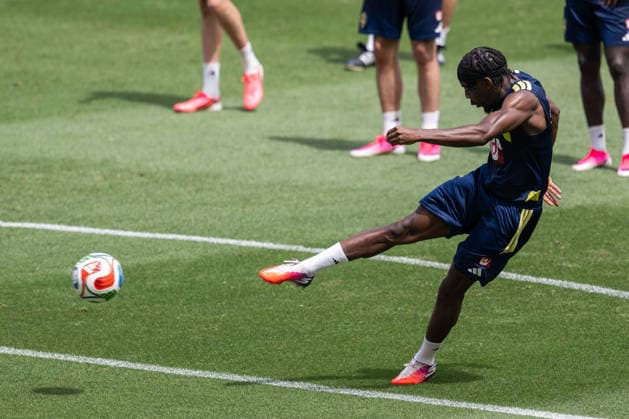 260609 Anthony Elanga of the Swedish national football team at a training session during day 2 of the FIFA World Cup 2026 on June 9, 2026 in Dallas Photo Petter Arvidson BILDBYRAN kod PA PA1225 fotboll football soccer fotball vm fotbolls vm fotball vm fotbolls vm 2026 fifa world cup 2026 träning practice training sverige sweden sverige a day 2 bbeng  Copyright: PETTERxARVIDSON BB260609PA072