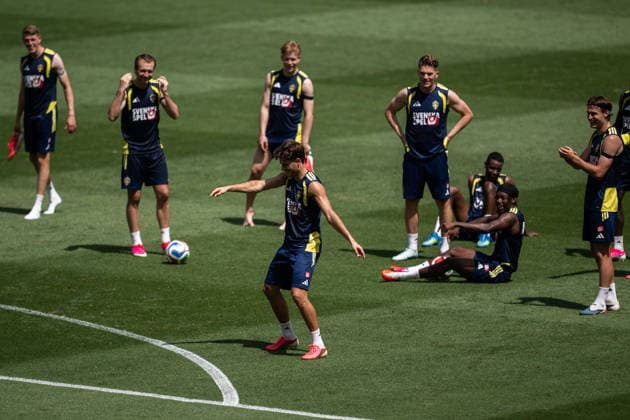 260609 Besfort Zeneli of the Swedish national football team at a training session during day 2 of the FIFA World Cup 2026 on June 9, 2026 in Dallas Photo Petter Arvidson BILDBYRAN kod PA PA1225 fotboll football soccer fotball vm fotbolls vm fotball vm fotbolls vm 2026 fifa world cup 2026 träning practice training sverige sweden sverige a day 2 bbeng  Copyright: PETTERxARVIDSON BB260609PA076