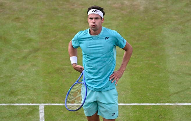 Daniel Altmaier GER Gesture Gesture Tennis Men BOSS Open ATP 250 Stuttgart 2026 Weissenhof BOSS Open ATP 250 Stuttgart 2026