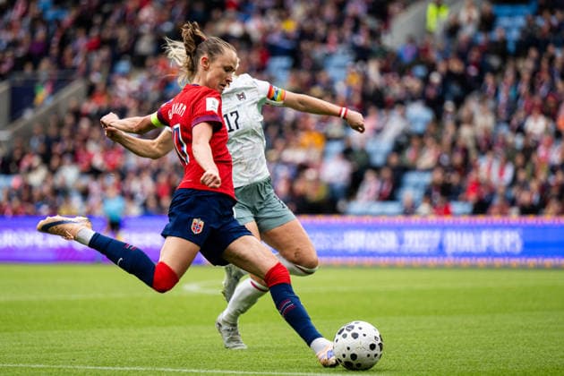 260609 Caroline Graham Hansen of Norway during the FIFA Women s World Cup Qualifier football match between Norway and Austria on June 9, 2026 in Oslo Photo Marius Simensen BILDBYRAN COP 238 MM0070 bbeng fotball soccer football fotboll fifa world cup qualifiers vm kvalifisering kvinner vm kvalik landskamp dam norge norway austria osterrike  Copyright: MARIUSxSIMENSEN BB260609BB464