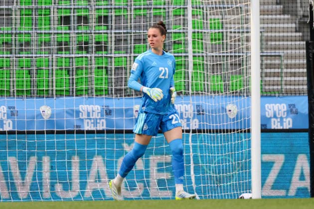 Ljubljana, Slovenia 09 06 2026 International womens World Cup qualifier Slovenia vs Germany In the picture goalkeeper Ena Mahmutovic Germany Copyright: HMBxMedia MadeleinexFantini
