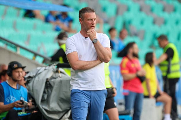 Ljubljana, Slovenia 09 06 2026 International womens World Cup qualifier Slovenia vs Germany In the picture national coach Sasa Kolman Slovenia Copyright: HMBxMedia MadeleinexFantini