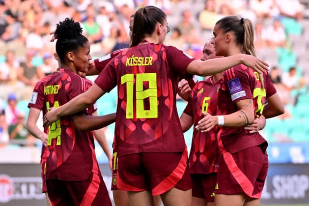 LJUBLJANA, SLOVENIA - JUNE 09: Team Germany celebrate score during the UEFA Women’s European Qualifiers for 2027 World Cup match between Slovenia and Germany at Stadium Stozice, Ljubljana on June 09, 2026 in Ljubljana, Slovenia. (Photo by Igor Kupljenik Sports Press Photo).  Copyright: xIgorxKupljenikx xSPPx Sportspressphoto_SPR164010