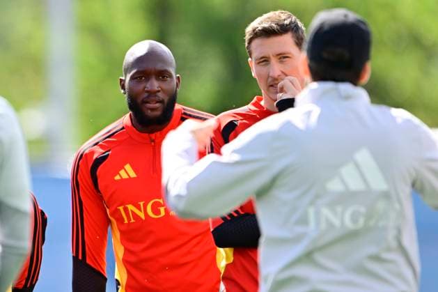 Belgian national football team - FIFA World Cup, WM, Weltmeisterschaft, Fussball 2026 - media activities 09 06 2026 RENTON, UNITED STATES OF AMERICA - JUNE 09 : Lukaku Romelu forward of Belgium and Vanaken Hans midfielder of Belgium during a training session of the Belgian national football team during the FIFA World Cup 2026 on June 9, 2026 in Renton, United States of America, 09 06 2026 Renton United States of America  Copyright: xJanxDexMeuleneirx