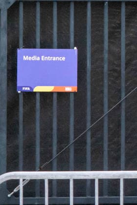 June 9, 2026, Boca Raton, Fl, USA: A media entrance sign is seen outside FAU Stadium in Boca Raton, Florida, on Tuesday as CuraoÂßao trained behind closed doors before its World Cup debut vs Germany. Boca Raton USA - ZUMAc343 20260609_znp_c343_003 Copyright: xChrisxBeckettx