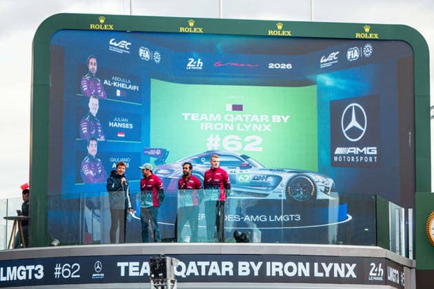 24 HEURES DU MANS 2026 - TUESDAY 62 AL-KHELAIFI Abdulla (qat), HANSES Julian (ger), ALESI Giuliano (fra), Team Qatar by Iron Lynx, Mercedes-AMG LMGT3 62, LM GT3, action, autograph session, during the 24 Hours of Le Mans 2026, 3rd round of the 2026 FIA World Endurance Championship, on June 9, 2026 on the Circuit des 24 Heures du Mans in Le Mans, France -  Copyright: xAndreaxLorenzinax