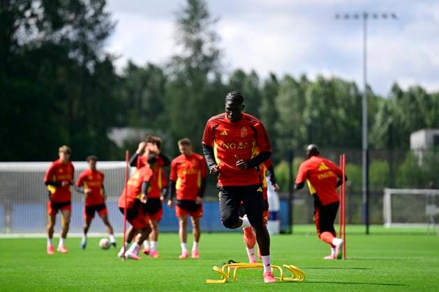 Belgian national football team - FIFA World Cup, WM, Weltmeisterschaft, Fussball 2026 - media activities 09 06 2026 RENTON, UNITED STATES OF AMERICA - JUNE 09 : Onana Amadou midfielder of Belgium pictured during a training session of the Belgian national football team during the FIFA World Cup 2026 on June 9, 2026 in Renton, United States of America, 09 06 2026 Renton United States of America  Copyright: xJanxDexMeuleneirx