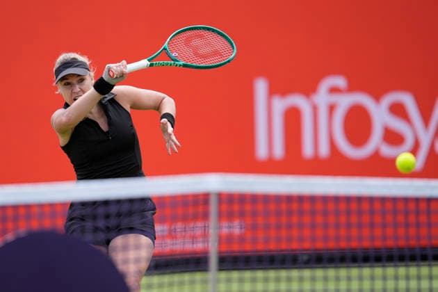 HSBC Championships - Day Two Anna Blinkova in action during her Round of 32 match at The HSBC Championships 2026 Women s tennis tournament at The Queen s Club in London, England, on June 9, 2026. London Greater London United Kingdom  Copyright: xOwenxHammondx originalFilename:hammond-thehsbcc260609_npQ7K.jpg