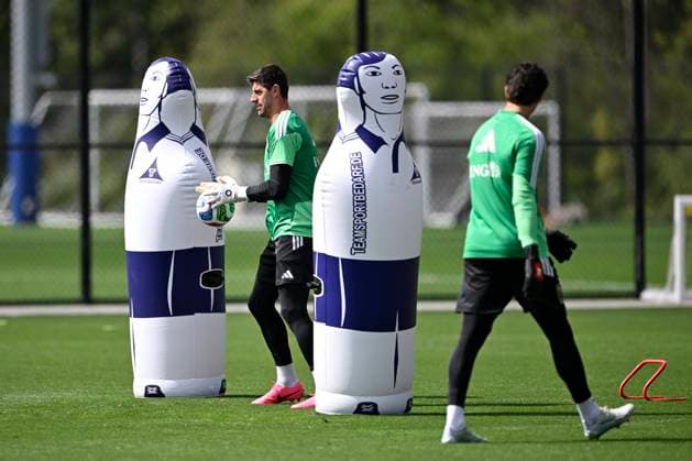 Belgian national football team - FIFA World Cup, WM, Weltmeisterschaft, Fussball 2026 - media activities 09 06 2026 RENTON, UNITED STATES OF AMERICA - JUNE 09 : Courtois Thibaut goalkeeper of Belgium pictured during a training session of the Belgian national football team during the FIFA World Cup 2026 on June 9, 2026 in Renton, United States of America, 09 06 2026 Renton United States of America  Copyright: xNicoxVereeckenx