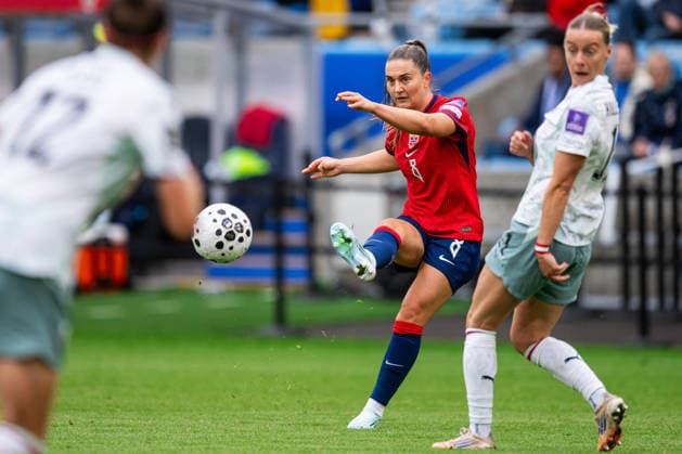 260609 Vilde Boe Risa of Norway during the FIFA Women s World Cup Qualifier football match between Norway and Austria on June 9, 2026 in Oslo Photo Jon Olav Nesvold BILDBYRAN COP 217 MM0070 bbeng fotball soccer football fotboll fifa world cup qualifiers vm kvalifisering kvinner vm kvalik landskamp dam norge norway austria osterrike  Copyright: JONxOLAVxNESVOLD BB260609JE033