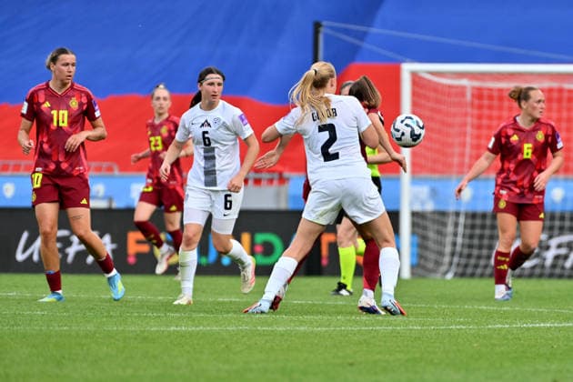 LJUBLJANA, SLOVENIA - JUNE 09: Lana Golob of Slovenia (C) in action during the UEFA Women’s European Qualifiers for 2027 World Cup match between Slovenia and Germany at Stadium Stozice, Ljubljana on June 09, 2026 in Ljubljana, Slovenia. (Photo by Igor Kupljenik Sports Press Photo).  Copyright: xIgorxKupljenikx xSPPx Sportspressphoto_SPR164037