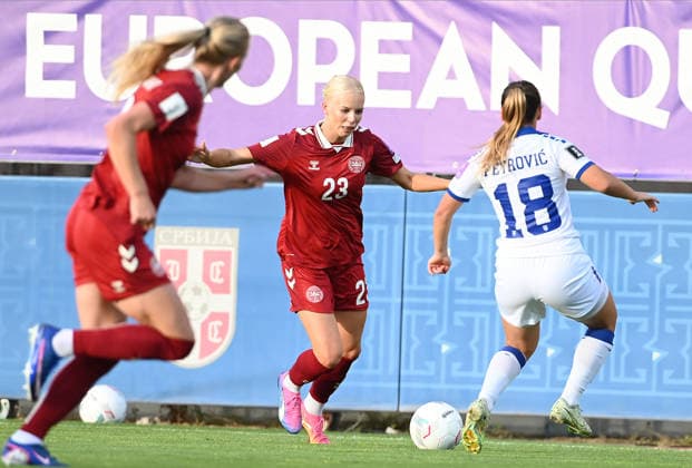 Football, Women, World Cup Qualifier, Serbia - Denmark
