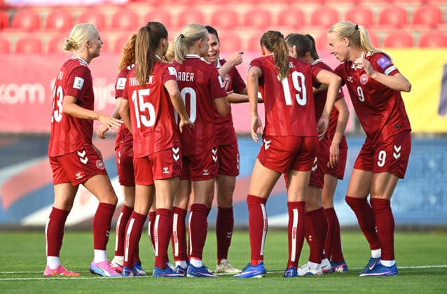 SERBIA vs DENMARK Football players of Denmark, celebrates goal during the match against Serbia, at Sports Center of FA of Serbia. Stara Pazova, 09.06.2026. photo: Nebojsa Parausic FOOTBALL, SERBIA, DENMARK, WOMEN Stara Pazova Sports Center of FA of Serbia Serbia Copyright: xNebojsaxParausicx xMNxPressx