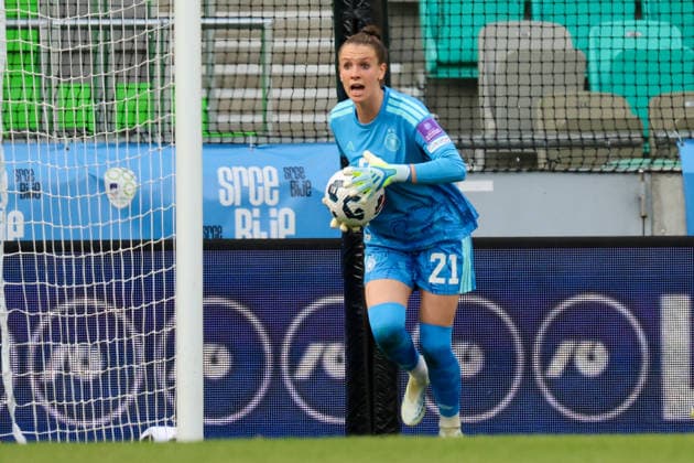 Ljubljana, Slovenia 09 06 2026 International womens World Cup qualifier Slovenia vs Germany In the picture goalkeeper Ena Mahmutovic Germany Copyright: HMBxMedia MadeleinexFantini