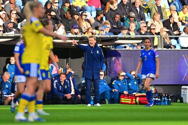 Gamla Ullevi GOTHENBURG, SWEDEN - JUNE 9: Tony Gustavsson head coach of Sweden during the World Cup 2027 qualifier match between Sweden and Italy at Gamla Ullevi on June 9, 2026 in Gothengurg, Sweden. (Peter Sonander SPP)  Copyright: xPeterxSonander SPPx Sportspressphoto_SPR164046