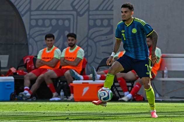 RECORD DATE NOT STATED 7th June, 2026; Snapdragon Stadium, San Diego, California, United States of America; International Friendly, Länderspiel, Nationalmannschaft Football, Colombia versus Jordan; Luis Diaz of Colombia controls the ball JulianxMedina DiaEsportivo