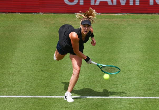 2026 HSBC Tennis Championships, Queens Club, London, UK - 09 06 2026 Anna Blinkova in action during her first round match agianst Emma Raducanu (GBR) in the HSBC 2026 Championships at Queens Club in London London Queens Club London GBR Copyright: xMarkxGreenwoodx