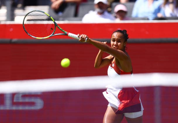 2026 HSBC Tennis Championships, Queens Club, London, UK - 09 06 2026 Leylah Fernandez (CAN) in action during her first round match agianst Katie Boulter (GBR) in the HSBC 2026 Championships at Queens Club in London London Queens Club London GBR Copyright: xMarkxGreenwoodx