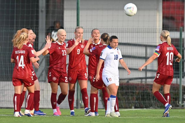 SERBIA vs DENMARK CELEBRATION football Serbia vs Denmar UEFA European Championship, EM, Europameisterschaft qualifzing match at sports center FSS, Stara Pazova 09.06.2026 Foto: FOOTBALL, SERBIA, DENMARK, UEFA EUROPEAN CHAMPIONSHIP QUALIFICATIONS, WOMEN Stara Pazova Sports center Stara Pazova Serbia Copyright: xMarkoxMetlas xMNxPressx