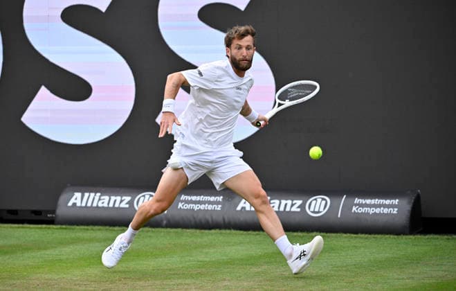Corentin Moutet FRA Action Tennis Men BOSS Open ATP 250 Stuttgart 2026 Weissenhof BOSS Open ATP 250 Stuttgart 2026
