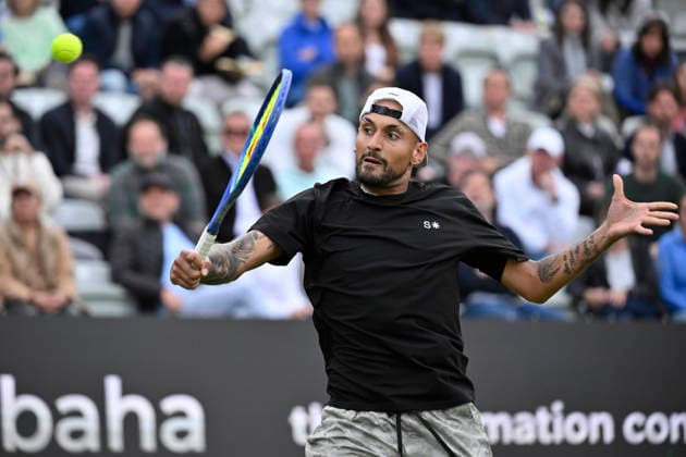 Nick Kyrgios AUS Action Tennis Men BOSS Open ATP 250 Stuttgart 2026 Weissenhof BOSS Open ATP 250 Stuttgart 2026