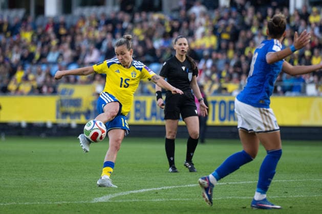 260609 Julia Zigiotti Olme of Sweden during the FIFA Women s World Cup Qualifier football match between Sweden and Italy on June 9, 2026 in Gothenburg Photo Mathias Bergeld BILDBYRAN kod MB CS0935 fotboll football soccer fotball vm kval kval fifa womens world cup qualifier qualifier sverige sweden italien italy dam bbeng  Copyright: MATHIASxBERGELD BB260609MB073
