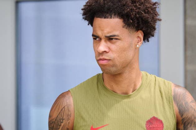 June 9, 2026, Toronto, On, Canada: Canada s Tajon Buchanan (17) looks on during a Team Canada World Cup training session in Toronto, on Tuesday, June 9, 2026. Canada News - June 9, 2026  - ZUMAc35_ 20260609_zaf_c35_039 Copyright: xSammyxKoganx