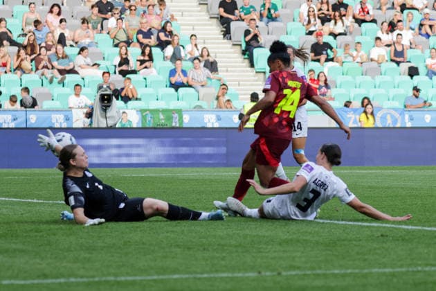 09 06 2026, xgrfx, football world cup qualification women, Slovenia Germany v l goal, Shekiera Martinez to 0 2 German womens national team DFL DFB REGULATIONS PROHIBIT ANY USE OF PHOTOGRAPHS as IMAGE SEQUENCES and or QUASI VIDEO Ljubljana