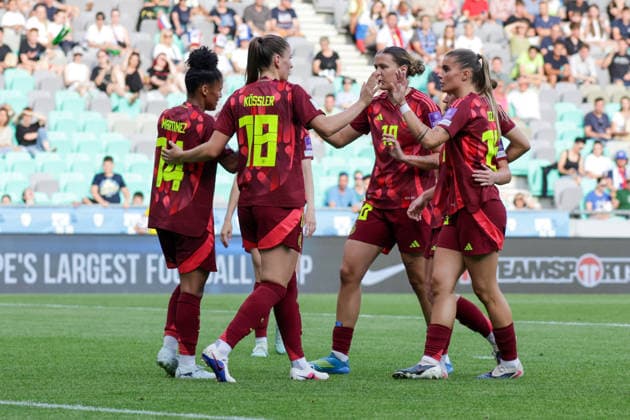09 06 2026, xgrfx, football world cup qualification women, Slovenia Germany v l goal, Shekiera Martinez to 0 2 German womens national team DFL DFB REGULATIONS PROHIBIT ANY USE OF PHOTOGRAPHS as IMAGE SEQUENCES and or QUASI VIDEO Ljubljana