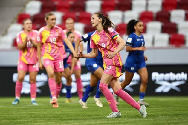 Caroline Weir of Scotland Women scores the sides third goal to make it 1-3 Israel Women v Scotland Women, FIFA 2027 Women s World Cup Qualifying, Football, Bozsnik Arena, Budapest, Hungary - 09 Jun 2026Budapest Bozsnik Arena Hungary EDITORIAL USE ONLY No use with unauthorised audio, video, data, fixture lists, club league logos or live services. Online in-match use limited to 120 images, no video emulation. No use in betting, games or single club league player publications. Copyright: xNikolaxKrstic Shutterstockx 16911191bg