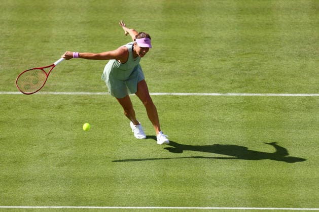 2026 HSBC Tennis Championships, Queens Club, London, UK - 09 06 2026 Tatjana Maria (GER) in action during her first round match agianst Maria Sakkari (GRE) in the HSBC 2026 Championships at Queens Club in London London Queens Club London GBR Copyright: xMarkxGreenwoodx