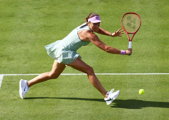 2026 HSBC Tennis Championships, Queens Club, London, UK - 09 06 2026 Tatjana Maria (GER) in action during her first round match agianst Maria Sakkari (GRE) in the HSBC 2026 Championships at Queens Club in London London Queens Club London GBR Copyright: xMarkxGreenwoodx