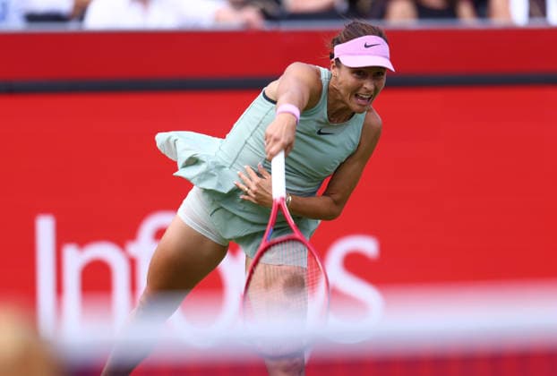 2026 HSBC Tennis Championships, Queens Club, London, UK - 09 06 2026 Tatjana Maria (GER) in action during her first round match agianst Maria Sakkari (GRE) in the HSBC 2026 Championships at Queens Club in London London Queens Club London GBR Copyright: xMarkxGreenwoodx