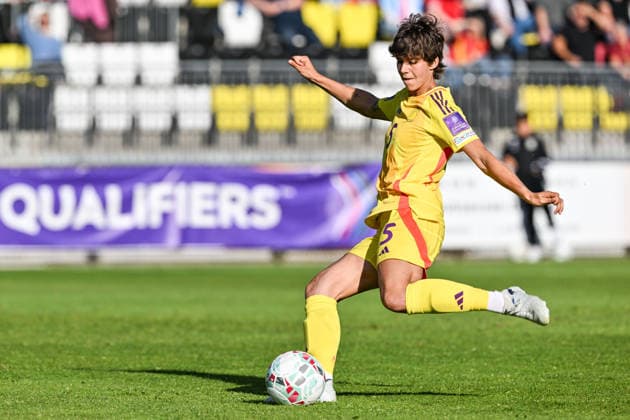 SOCCER WOMEN UEFA QUALIFIERS B4 MD6 LUXEMBURG VS BELGIUM Isabelle Iliano (5) of Belgium pictured during a women football game between the national teams of Luxemburg and Belgium , called the Red Flames , on the sixth match day in League B Group B4 in the league stage of the 2026-27 UEFA Women s European Qualifiers competition , on Tuesday 9 June 2026 in Esch-sur-Alzette , Luxemburg . PHOTO SPORTPIX Stijn Audooren Esch-sur-Alzette Stade de la Frontiere Luxemburg  Copyright: xSportpix.bex xStijnxAudoorenxStijnxAudoorenx