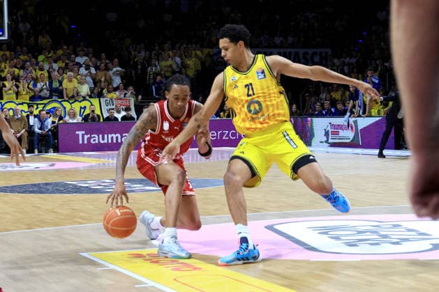 DEU, easyCredit BBL, ALBA vs Bamberg, 09 06 2026, Max Schmeling Halle, Berlin, DEU, easyCredit BBL, ALBA vs Bamberg, in the picture Michael Rataj ALBA Berlin 21 , b nordphotoxGmbHx xEngler nph00076