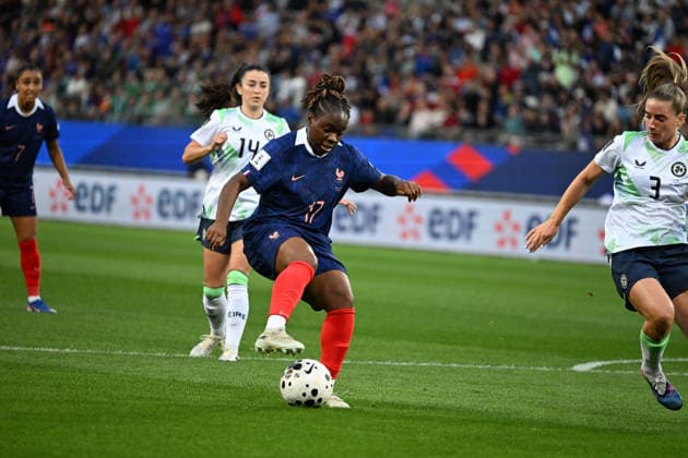 Football : France F vs Irland F- Women s World Cup qualifying - 09 06 2026 Sandy BALTIMORE of France during the Women s World Cup qualifying match between France F and Irland F at Alpes stadium Grenoble on June 09 2026 , France GRENOBLEFrance  Copyright: xMouradxAllilix