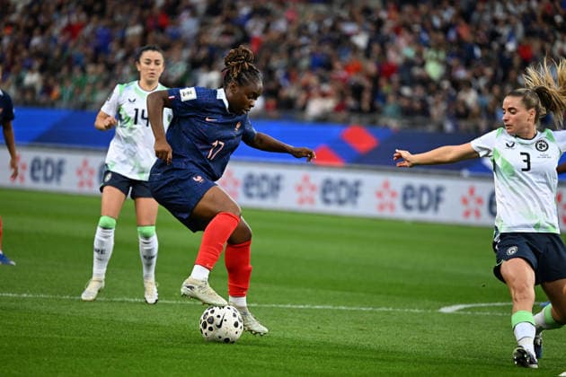 Football : France F vs Irland F- Women s World Cup qualifying - 09 06 2026 Sandy BALTIMORE of France during the Women s World Cup qualifying match between France F and Irland F at Alpes stadium Grenoble on June 09 2026 , France GRENOBLEFrance  Copyright: xMouradxAllilix