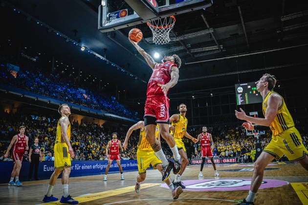 Basketball Berlin 019 06 2026 Season 2025 2026 EasyCredit BBL 1 Bundesliga Men, Men Playoffs Semifinal Game 5 Alba Berlin BMA365 Bamberg Baskets Demarcus Demonia Bamberg, No 08