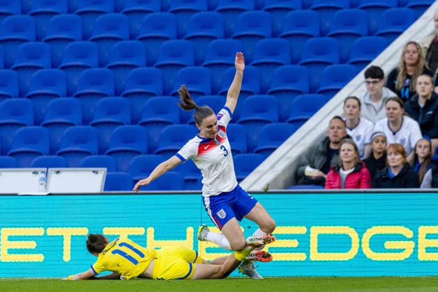 England Women v Ukraine Women, Women s World Cup Qualifier England Women Charles (3) during the Women s World Cup Qualifier match between England Women and Ukraine Women at Hill Dickinson Stadium, Liverpool, UK on 9 June 2026. Liverpool Hill Dickinson Stadium Merseyside UK Editorial use only , Copyright: xManjitxNarotrax PSI-24380-0019