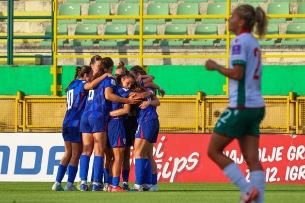 Croatia v Bulgaria: FIFA Women s World Cup 2027 Qualifiers Players of Croatia celebrate after scoring a goal during the FIFA Women s World Cup 2027 Qualifier match match between Croatia and Bulgaria at Aldo Drosina Stadium on June 09, 2026. in Pula, Croatia.  SreckoxNiketic PIXSELL