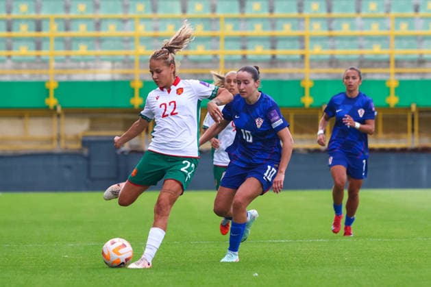 Croatia v Bulgaria: FIFA Women s World Cup 2027 Qualifiers Fiona von Hoff of Bulgaria and Bianca Galic of Croatia during the FIFA Women s World Cup 2027 Qualifier match match between Croatia and Bulgaria at Aldo Drosina Stadium on June 09, 2026. in Pula, Croatia.  SreckoxNiketic PIXSELL