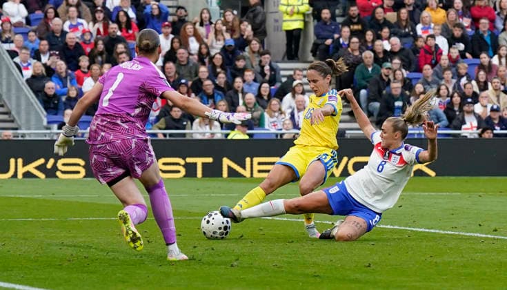 Liverpool, England, 9th June 2026. Georgia Stanway of England scores the second goal during the England Women vs Ukraine Women FIFA Women s World Cup Qualifying match at Hill Dickinson Stadium, Liverpool. Picture credit should read: Andrew Yates Sportimage EDITORIAL USE ONLY. No use with unauthorised audio, video, data, fixture lists, club league logos or live services. Online in-match use limited to 120 images, no video emulation. No use in betting, games or single club league player publications. SPI_007_AY_ENG_UKRAINE SPI-4844-0007