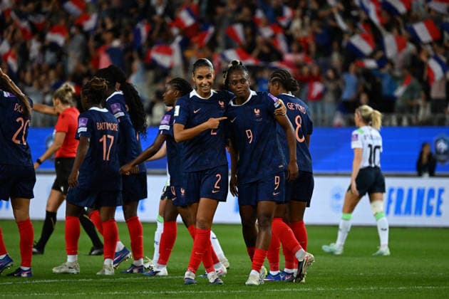 Football FÃ minin : France F vs Irlande F- qualification coupe du monde - 09 06 2026 Melvine MALARD of France scoring goal during the Women s World Cup qualifying match between France F and Irland F at Alpes stadium Grenoble on June 09 2026 , France GRENOBLEFrance  Copyright: xMouradxAllilix