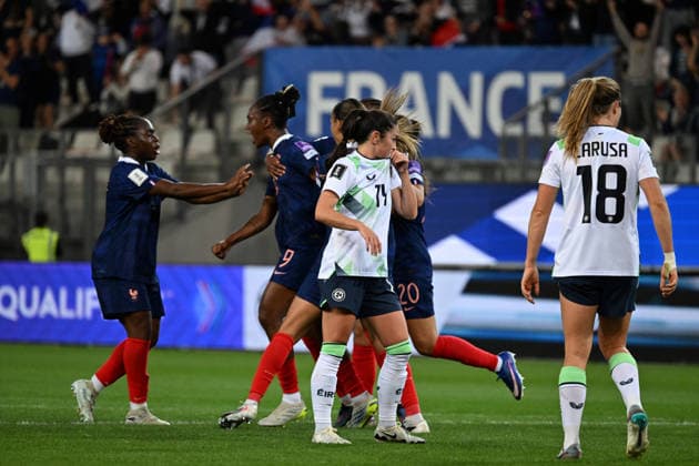Football FÃ minin : France F vs Irlande F- qualification coupe du monde - 09 06 2026 Melvine MALARD of France scoring goal during the Women s World Cup qualifying match between France F and Irland F at Alpes stadium Grenoble on June 09 2026 , France GRENOBLEFrance  Copyright: xMouradxAllilix