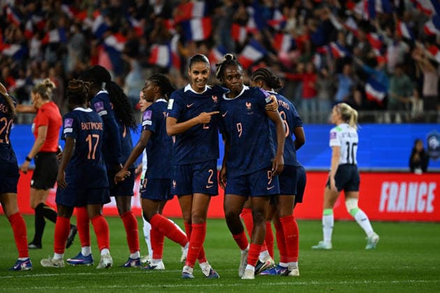 Football FÃ minin : France F vs Irlande F- qualification coupe du monde - 09 06 2026 Melvine MALARD of France scoring goal during the Women s World Cup qualifying match between France F and Irland F at Alpes stadium Grenoble on June 09 2026 , France GRENOBLEFrance  Copyright: xMouradxAllilix